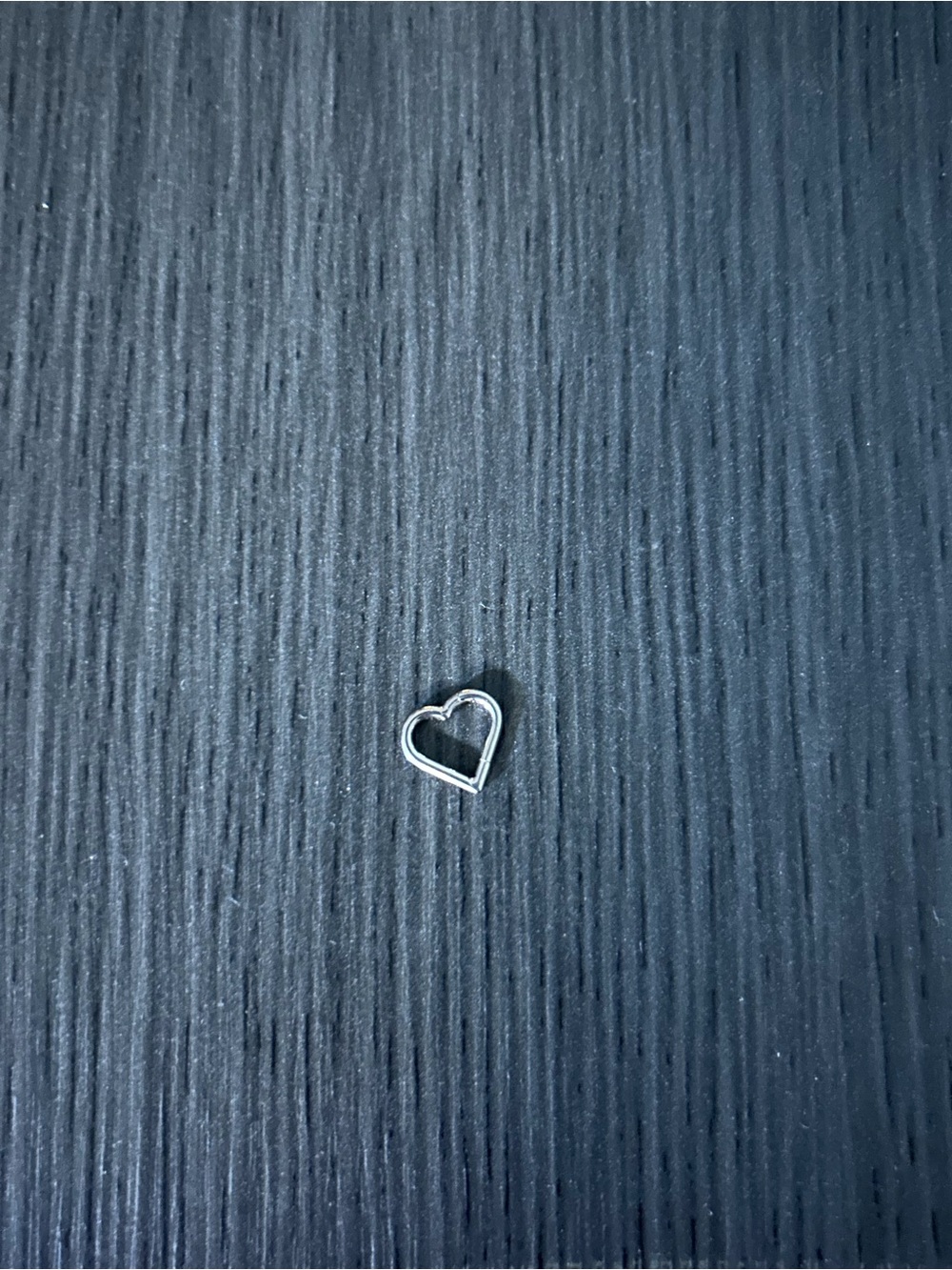 Silver Heart-Shaped Hoop 16g Cartilage Earring